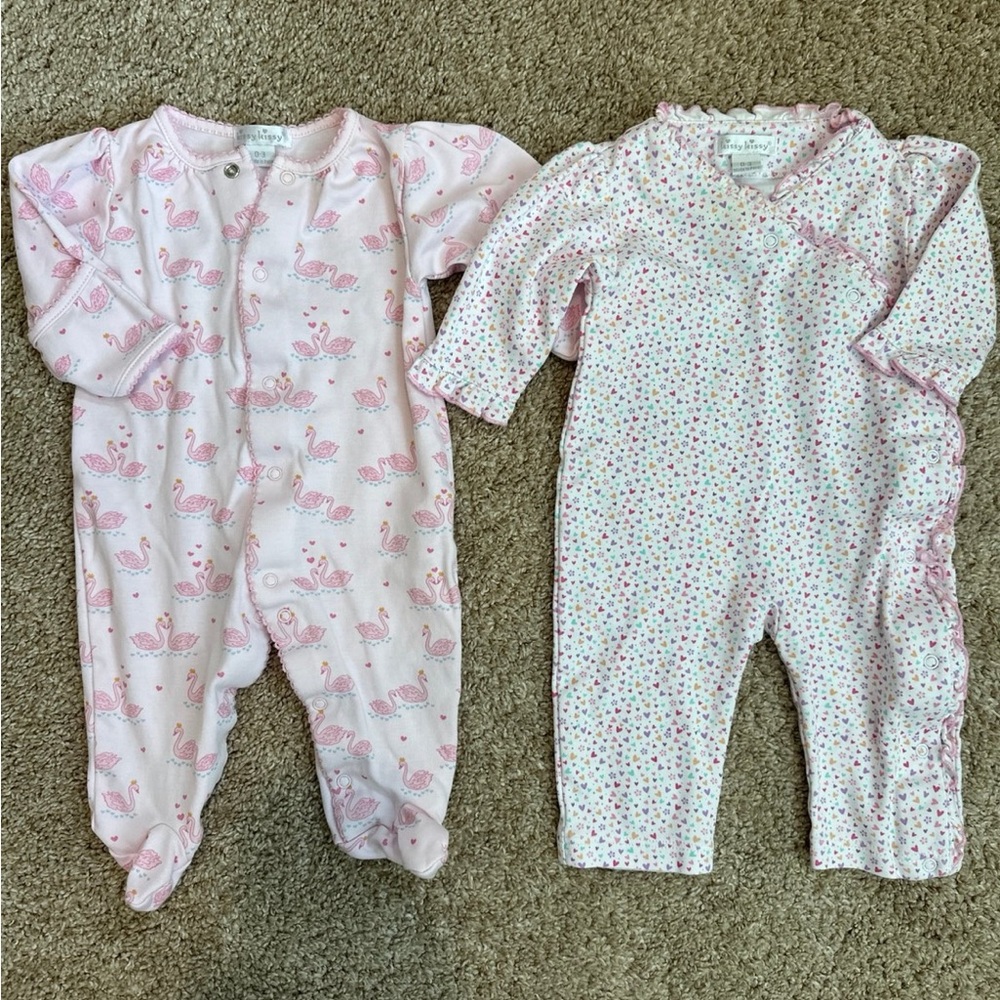 Set of 2 Kissy Kissy Infant Footie Pajamas - Like New